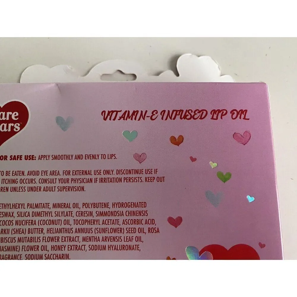 Set‎ Of 4 Taste Beauty CARE BEARS Vitamin E Infused Flavored Lip Oil Valentines